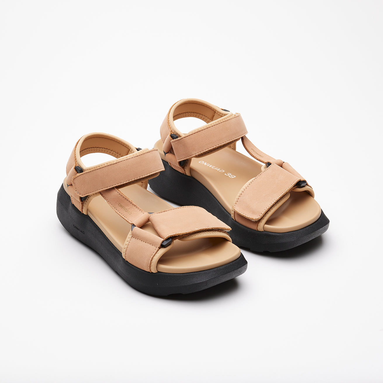 SCHON TECH NUBUCK LEATHER SANDAL - TAN