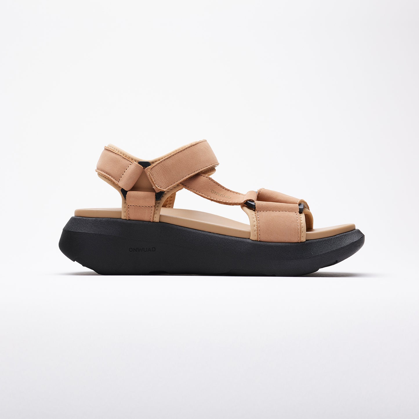 SCHON TECH NUBUCK LEATHER SANDAL - TAN