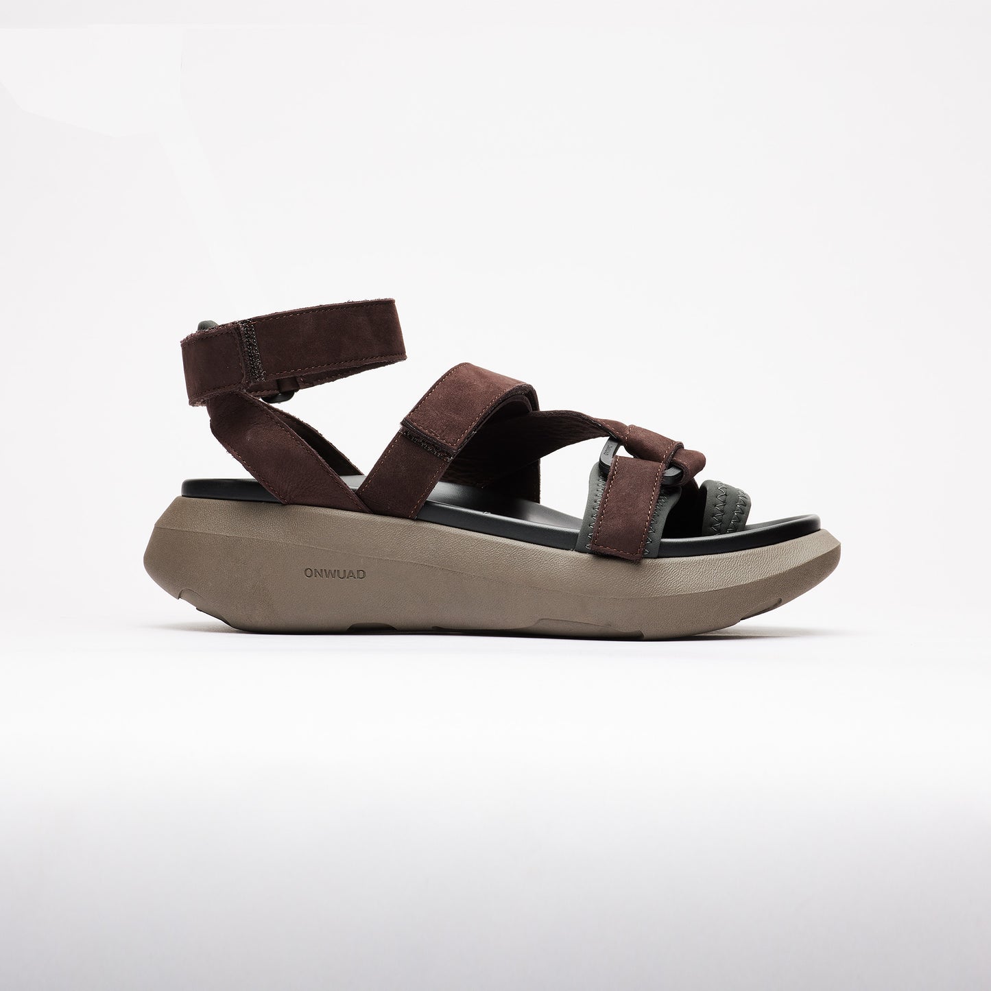 CICCA LEATHER NUBUCK SANDAL choc