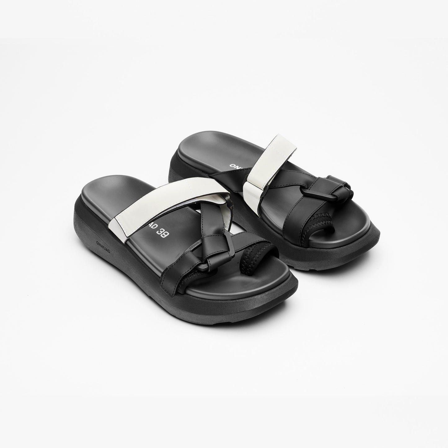 COCO VEGAN WATERPROOF SANDAL - B&W BLK SOLE *FINAL SALE*