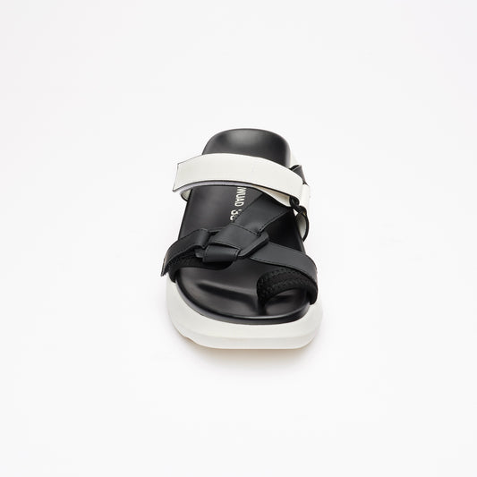 COCO VEGAN WATERPROOF SANDAL - B&W - BLACK AND WHITE / 36
