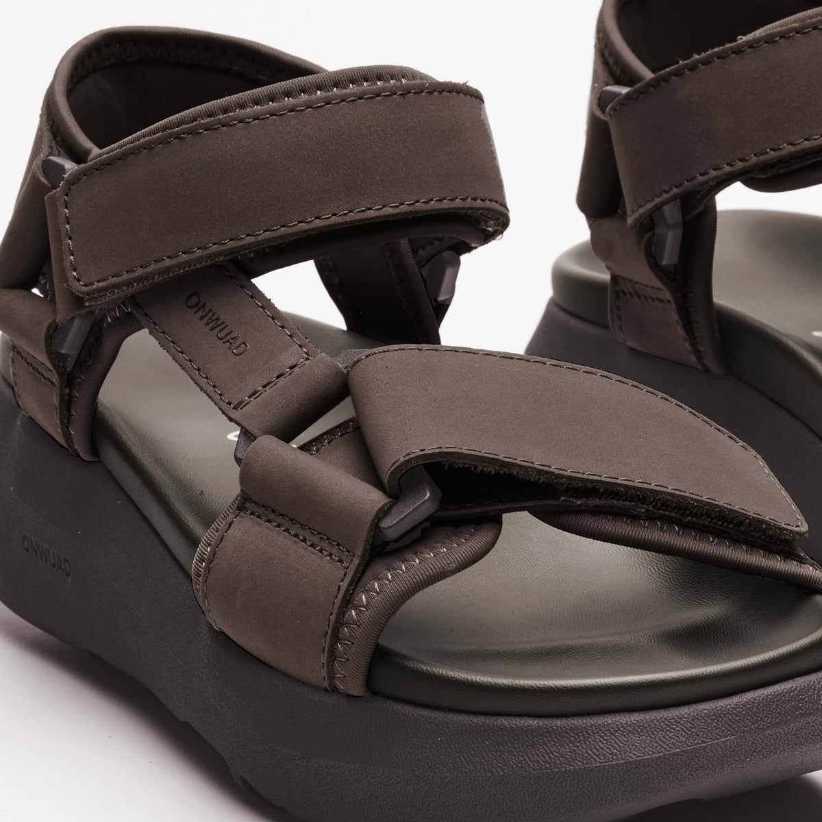 SCHON TECH NUBUCK LEATHER SANDAL CARAB