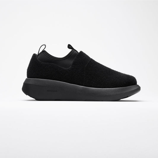 Huan suede leather shearling wool- black - Black / 37
